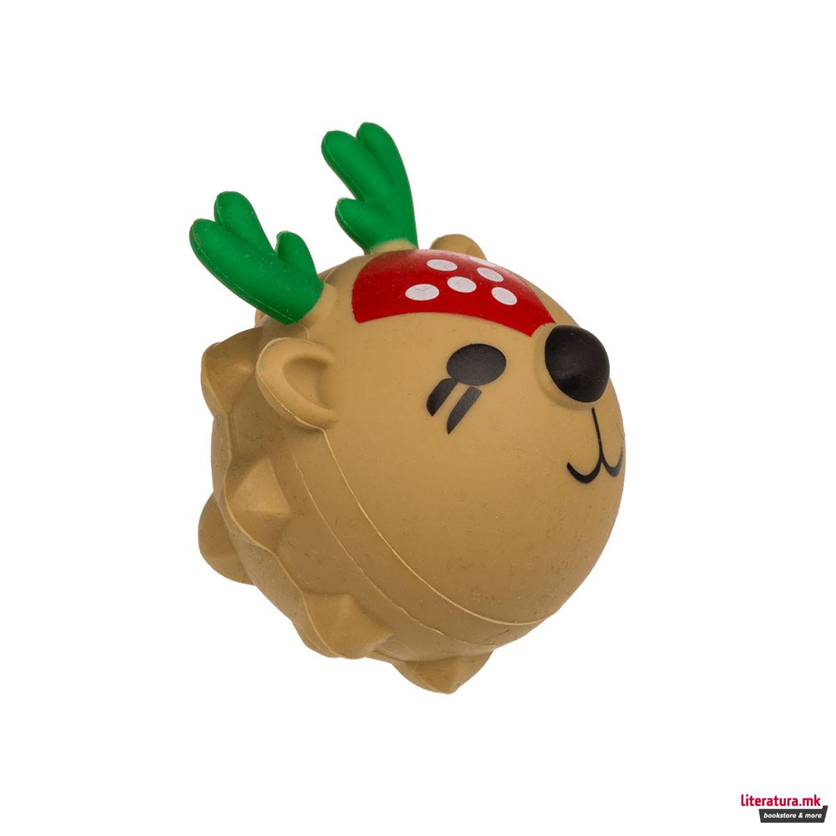 Анти-стрес топче со LED, Xmas Squeeze Pops, 3 дизајни 