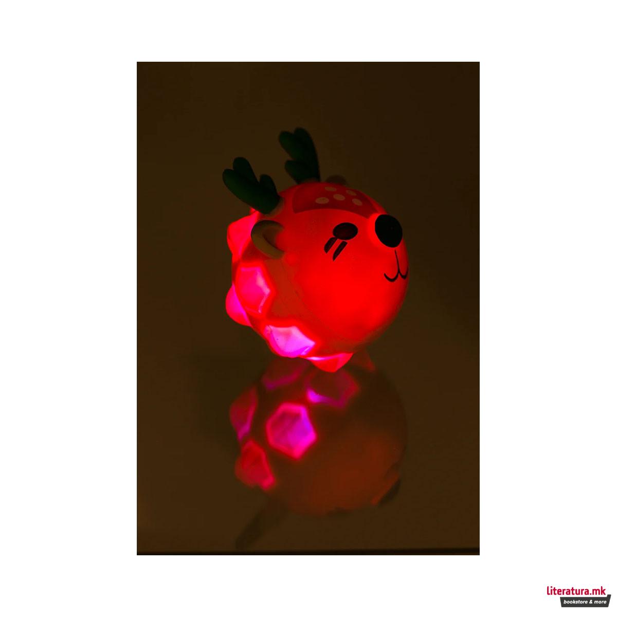 Анти-стрес топче со LED, Xmas Squeeze Pops, 3 дизајни 