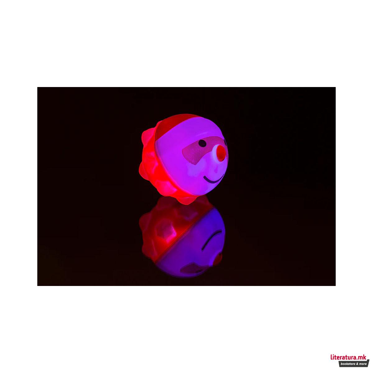 Анти-стрес топче со LED, Xmas Squeeze Pops, 3 дизајни 