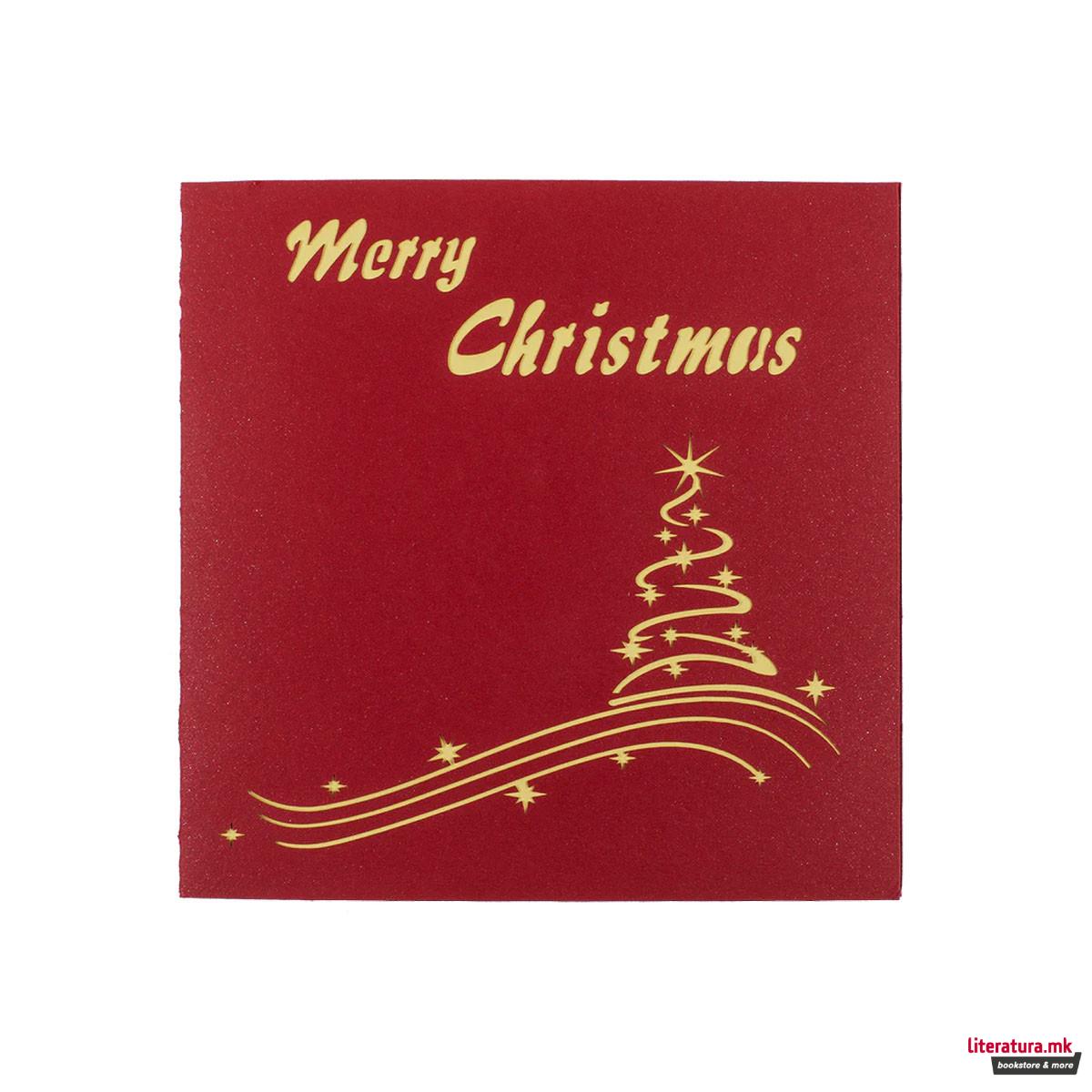 Новогодишна честитка 3D, 3 дизајни 