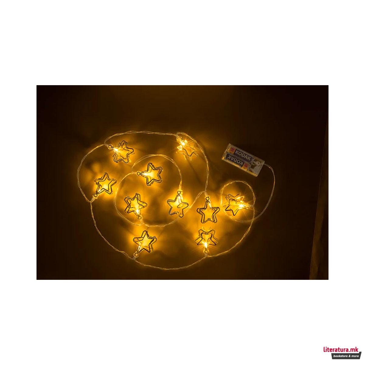 10 LED ламбички - 3D Ѕвезди 