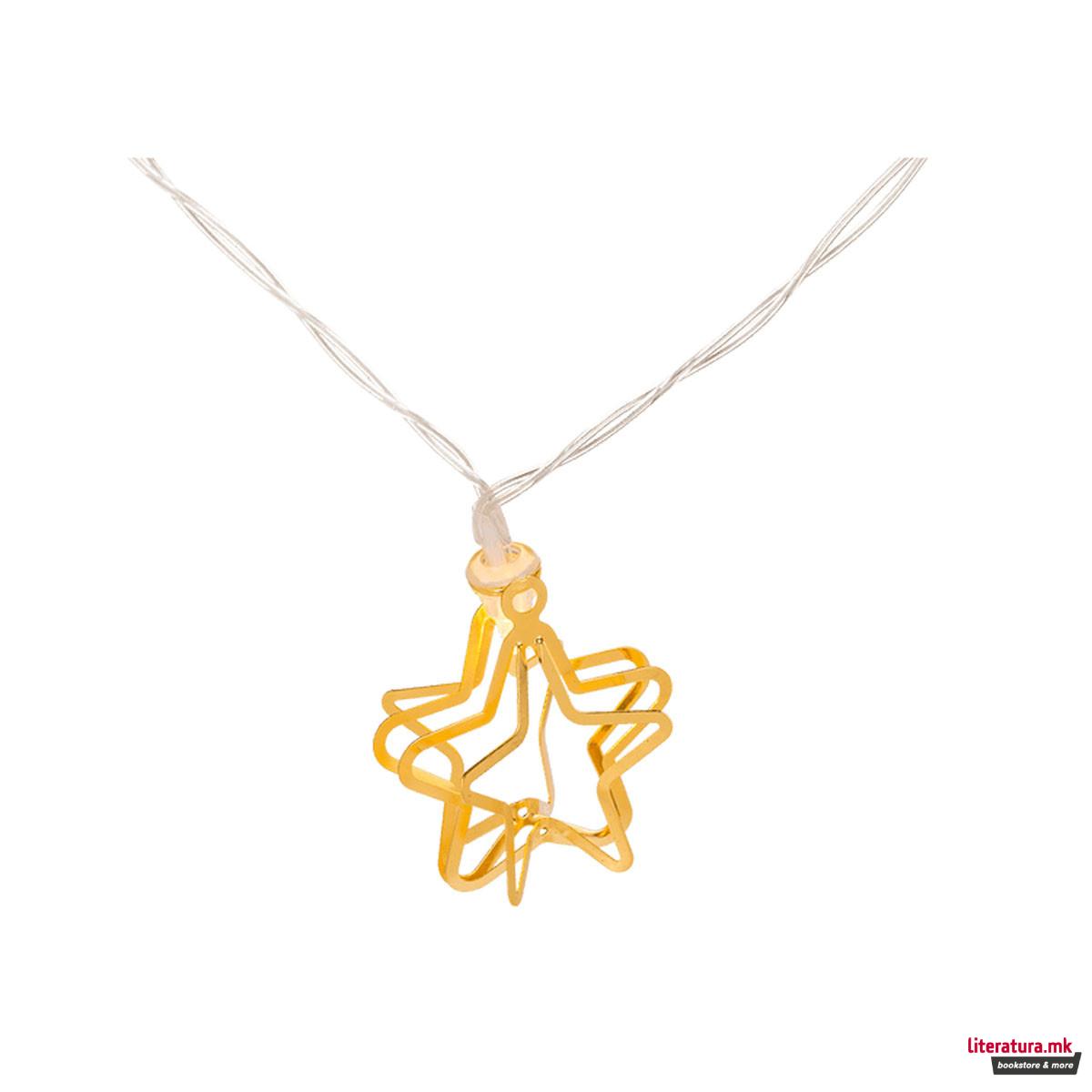 10 LED ламбички - 3D Ѕвезди 