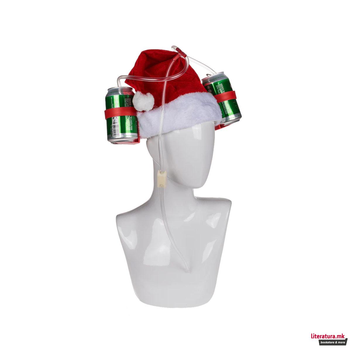 Капа со држачи за пијалок, Santa Claus 