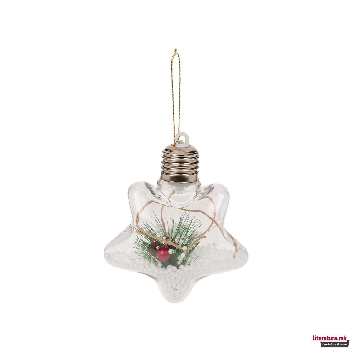 Лампион со LED, Топка/Ѕвезда/Срце 