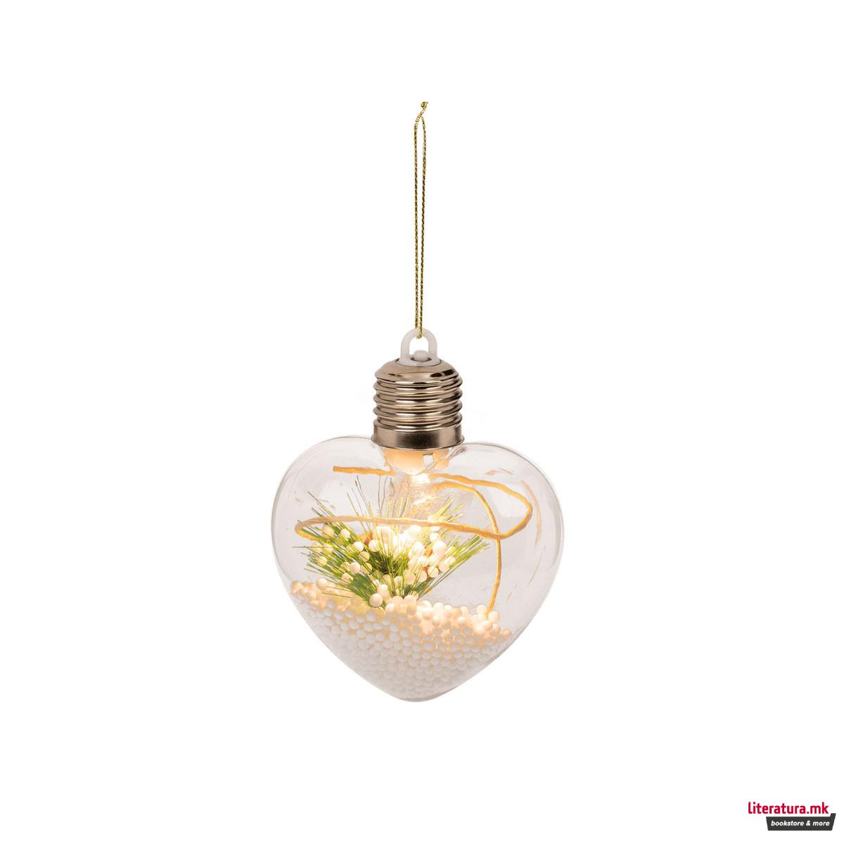 Лампион со LED, Топка/Ѕвезда/Срце 