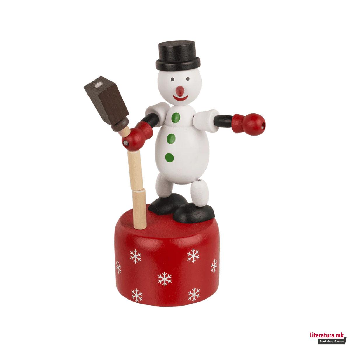 Дрвена фигура, Christmas Wooden Pushing Puppet, 3 дизајни 