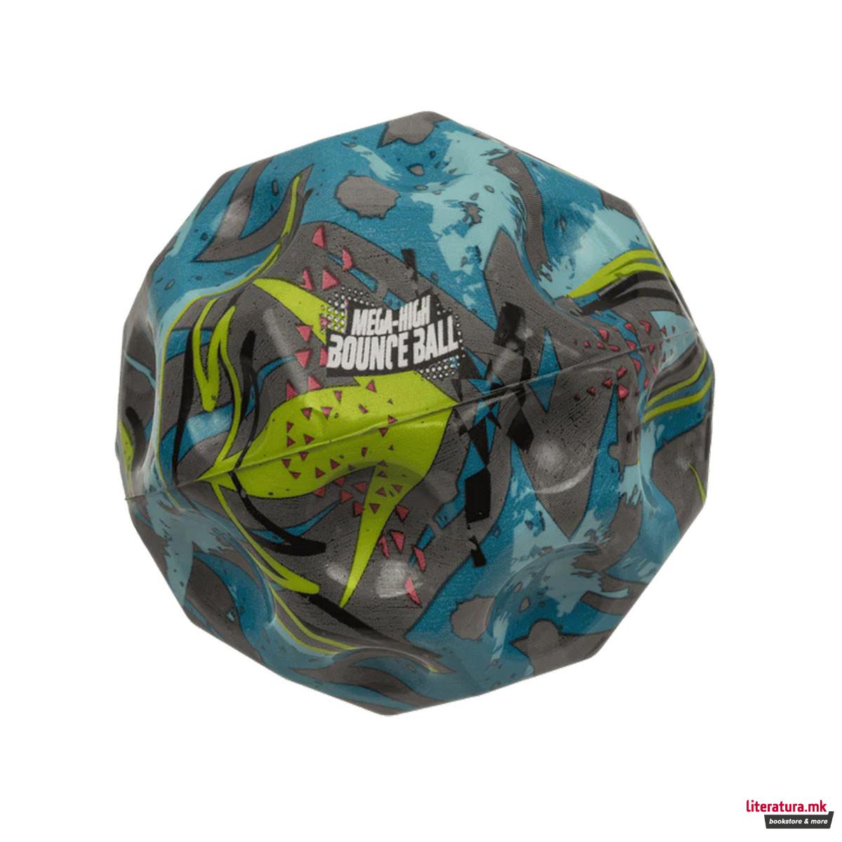 Гумено топче-скокалче Mega High Bounce Ball, 10cm 