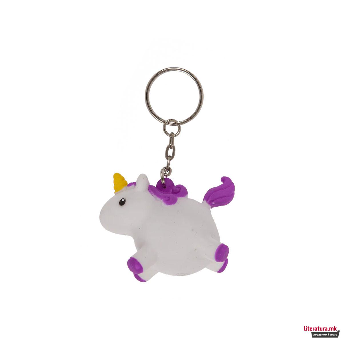 Гумен приврзок за клучеви, Squeeze Unicorn II, 2 бои 