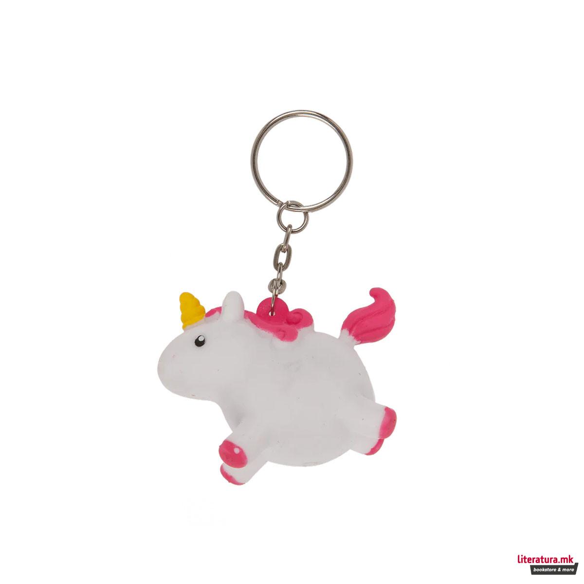 Гумен приврзок за клучеви, Squeeze Unicorn II, 2 бои 