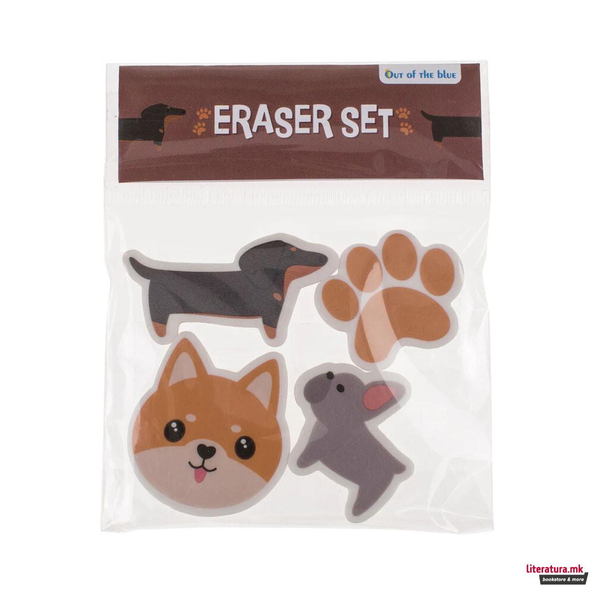 Сет од 4 гуми за бришење Dogs 