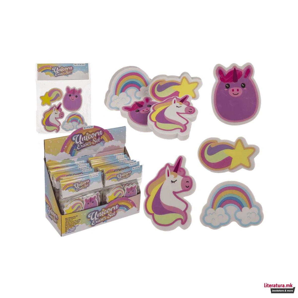 Сет од 4 гуми за бришење Unicorn 