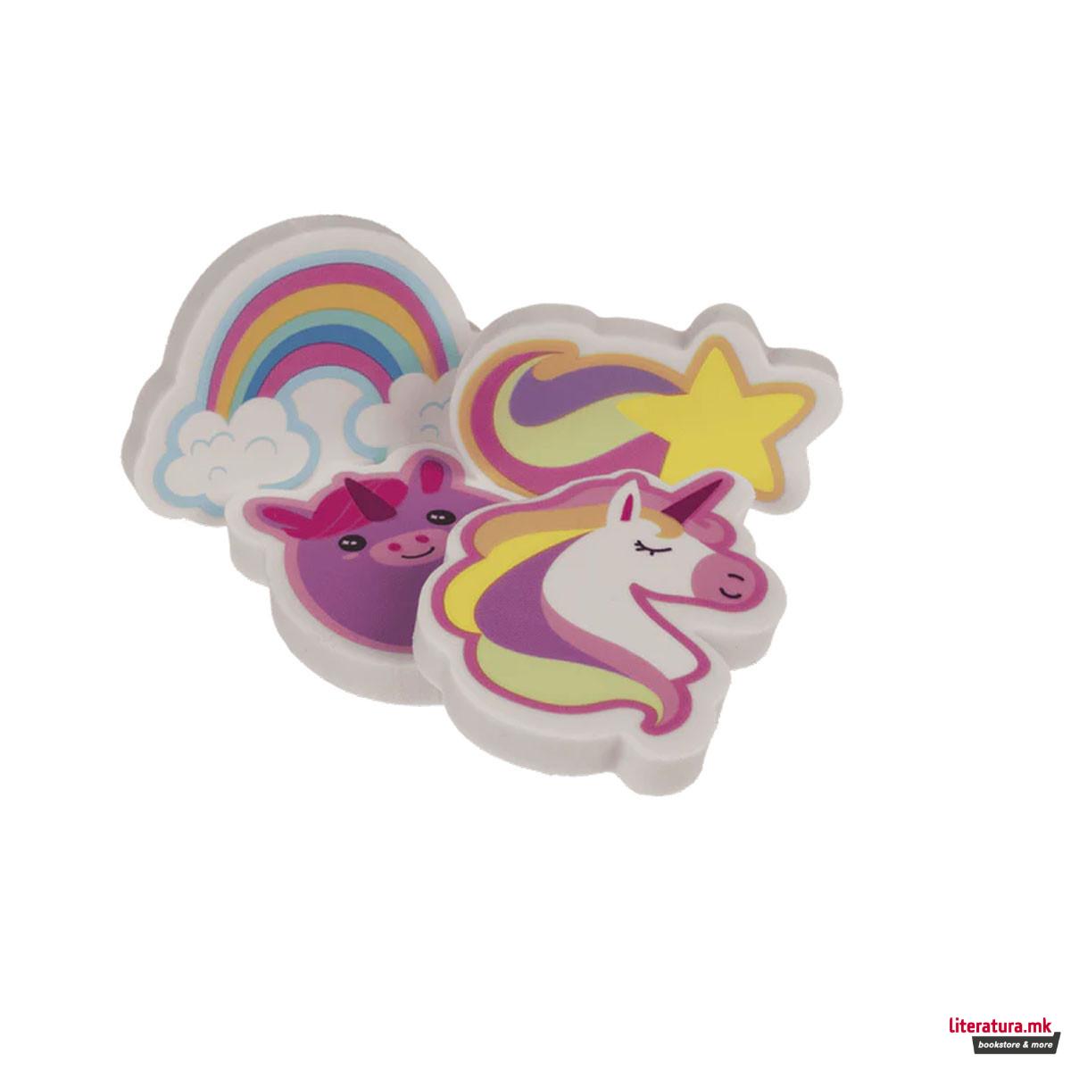 Сет од 4 гуми за бришење Unicorn 