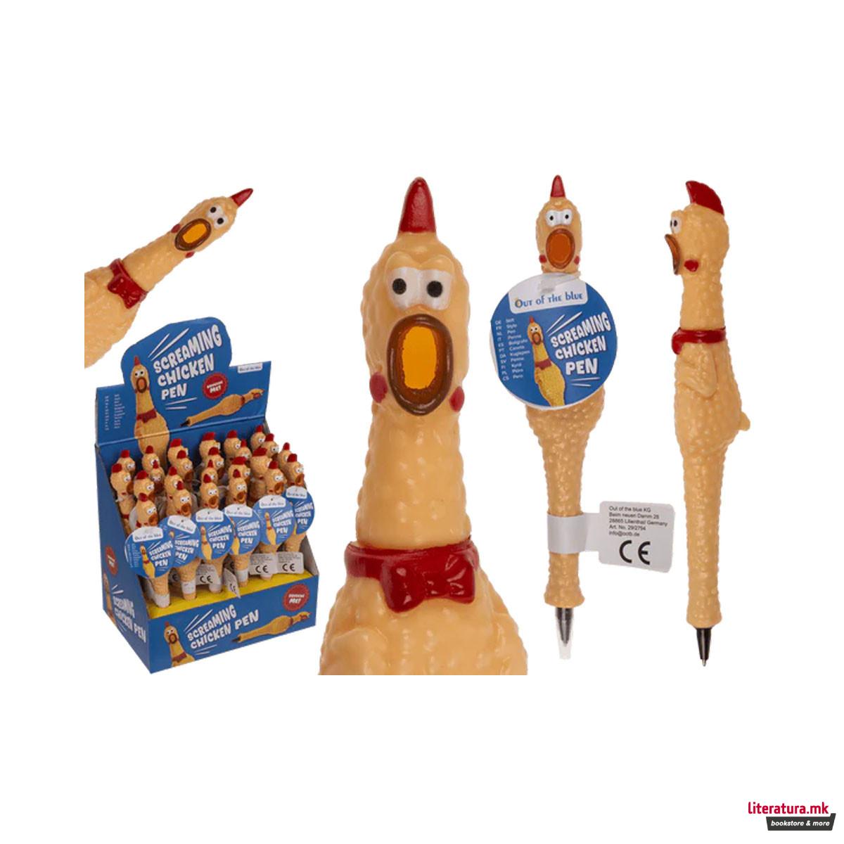 Пенкало со фигура Screaming Chicken 