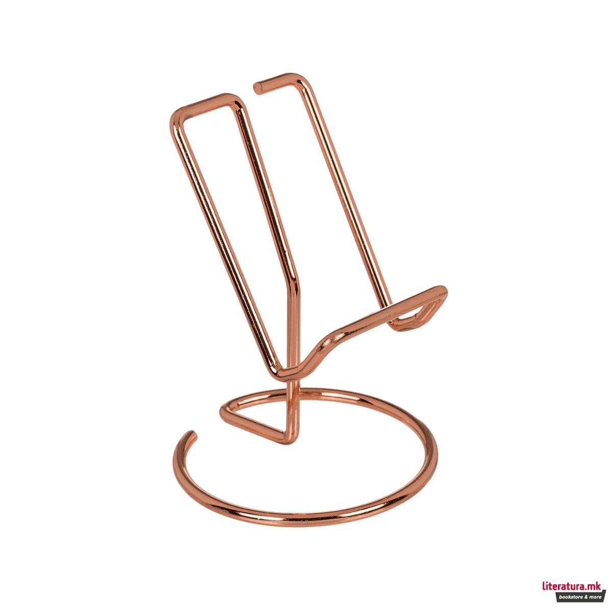 Метален држач за телефон, rose gold 