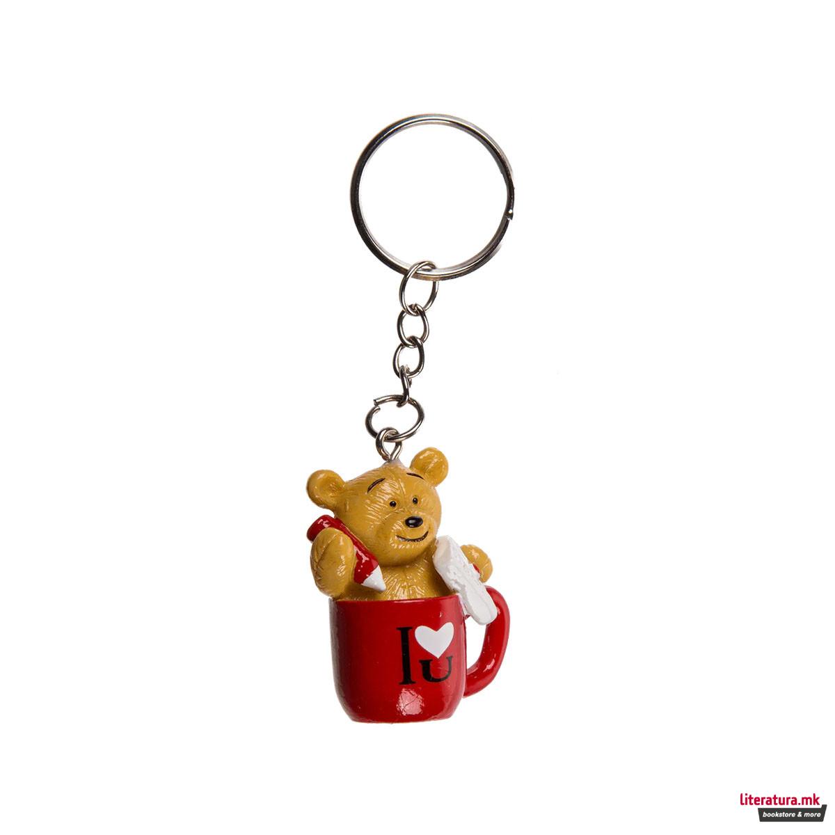 Приврзок за клучеви Bear in Mug, 4 дизајни 