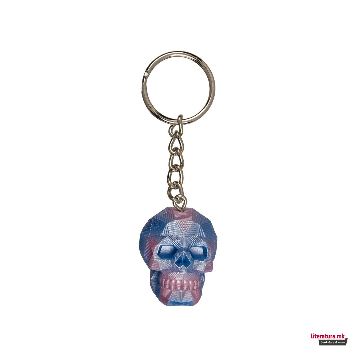 Приврзок за клучеви Skull, 4 бои 