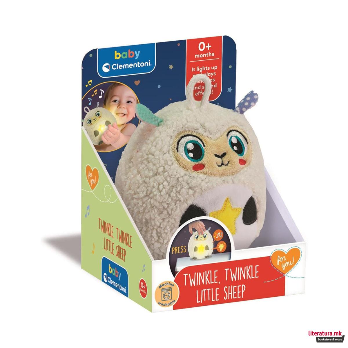 Плишана играчка со звучни и светлосни ефекти Twinkle, Twinkle Little Sheep 