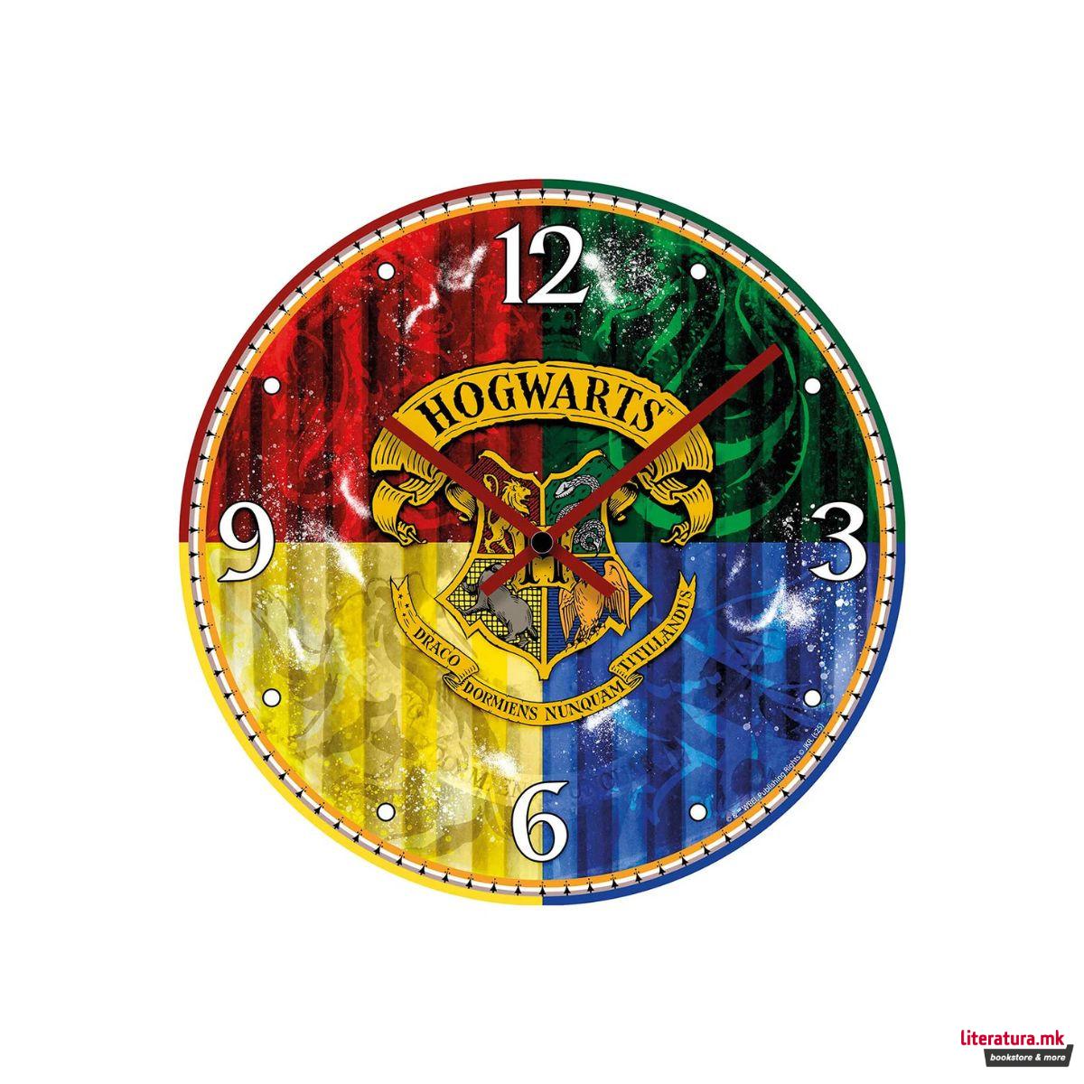 Часовник, Harry Potter - Hogwarts Houses, Ø50cm 