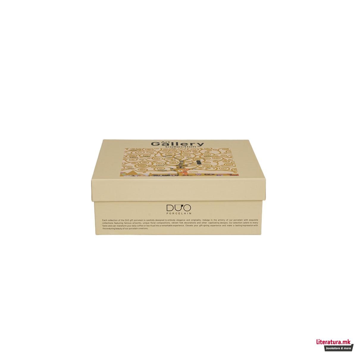 Сет од 2 шолји за еспресо со тацни, Klimt - Tree of Life, 110ml 