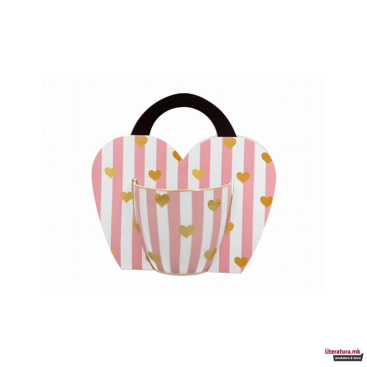 Шолја, Pink Small Heart, 460ml 