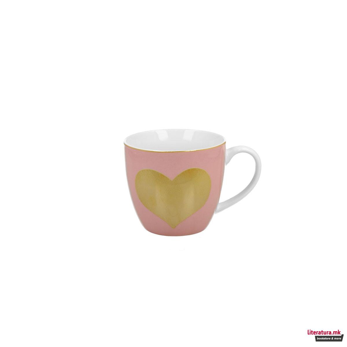 Шолја, Pink Big Heart, 460ml 