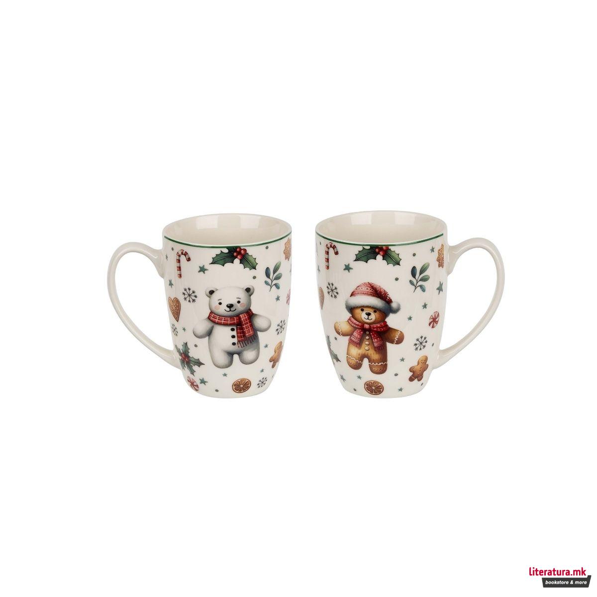 Сет од 2 шолји во метална кутија, Christmas Cuties, 360ml 