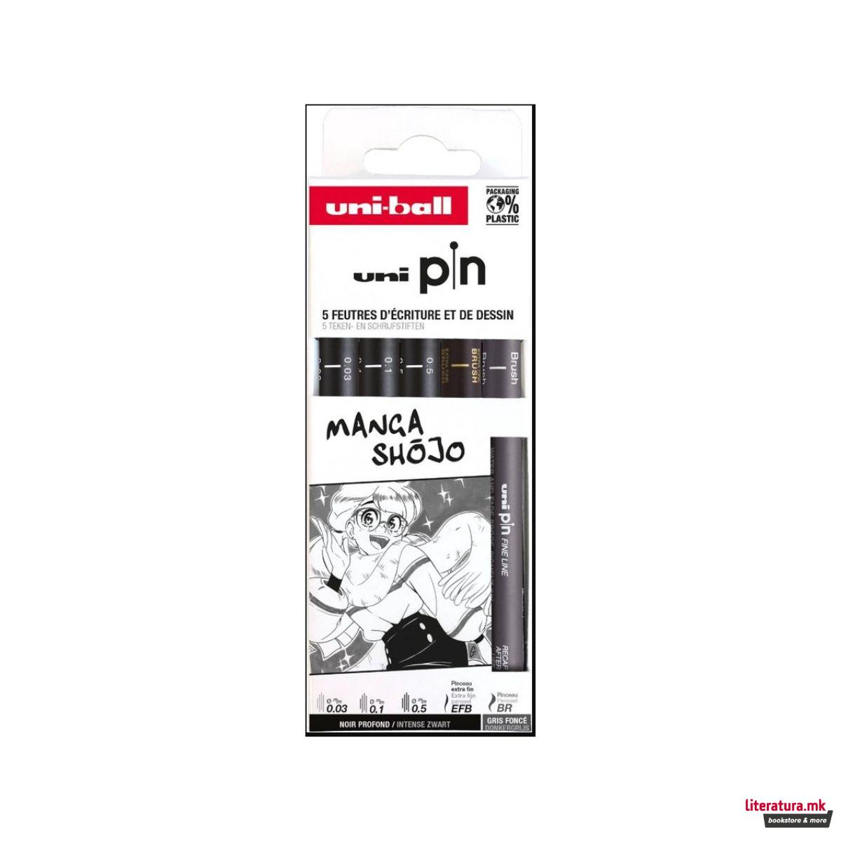 Сет фајнлајнери, Uni Pin - Manga Shojo, 1/5 