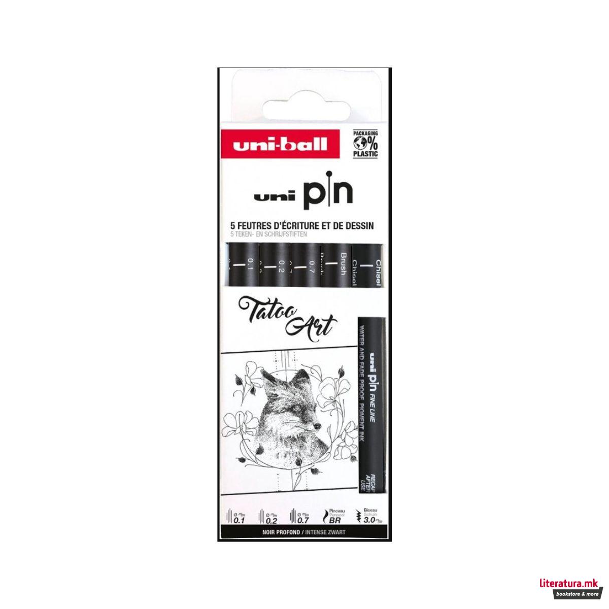 Сет фајнлајнери, Uni Pin - Tattoo Art, 1/5 