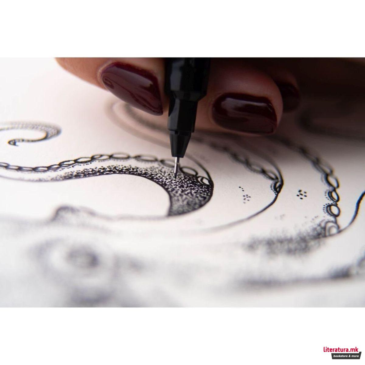 Сет фајнлајнери, Uni Pin - Dotwork, 1/8 