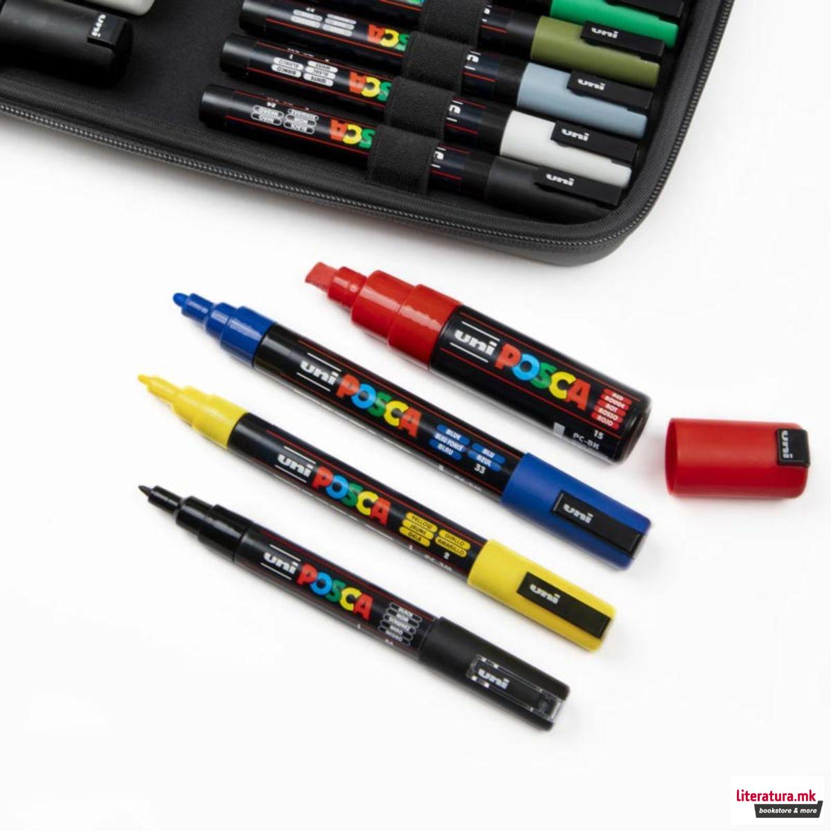 Сет од 40 маркери во несесер, Posca Art 