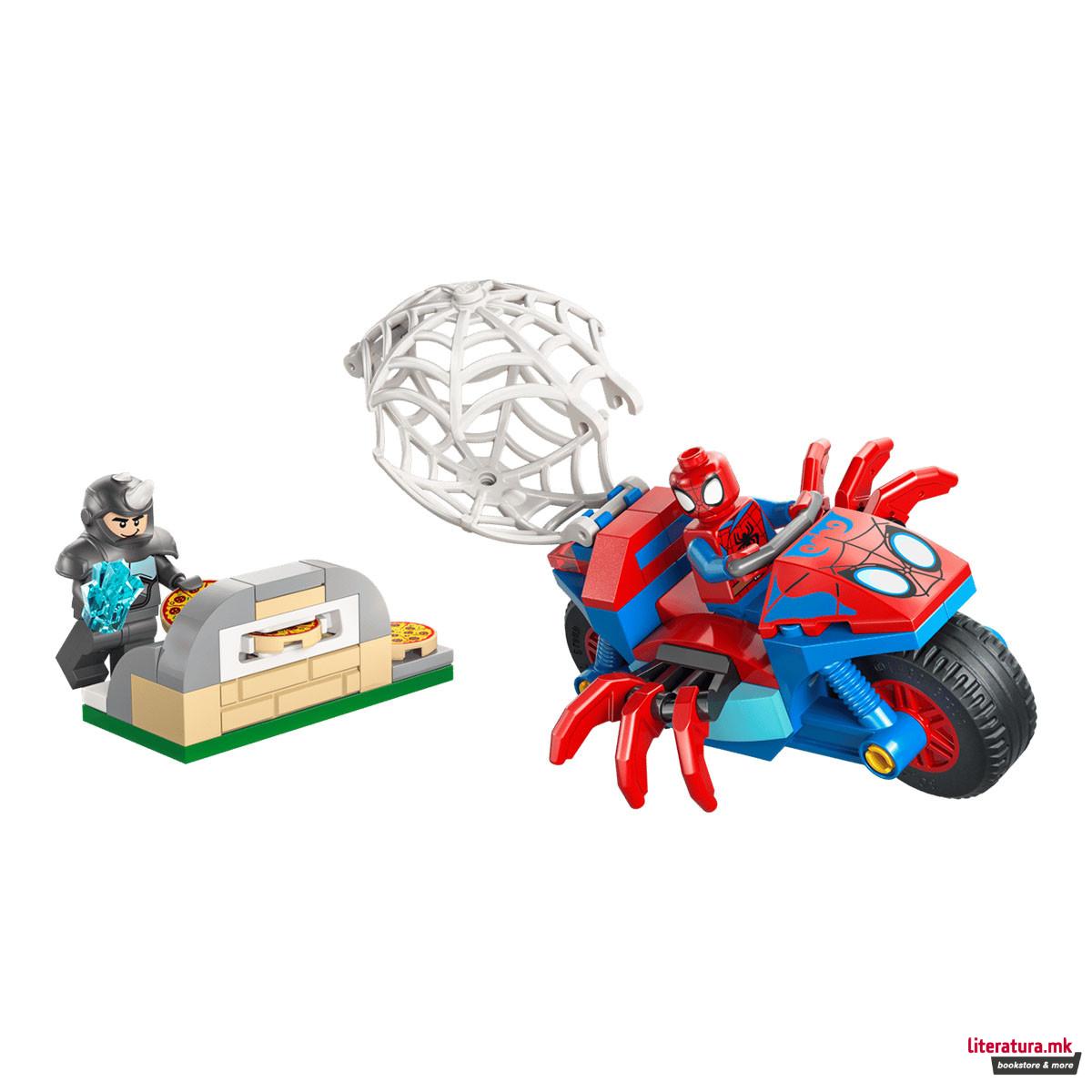 LEGO коцки, Marvel, Spidey on his Motorcycle vs. Rhino 