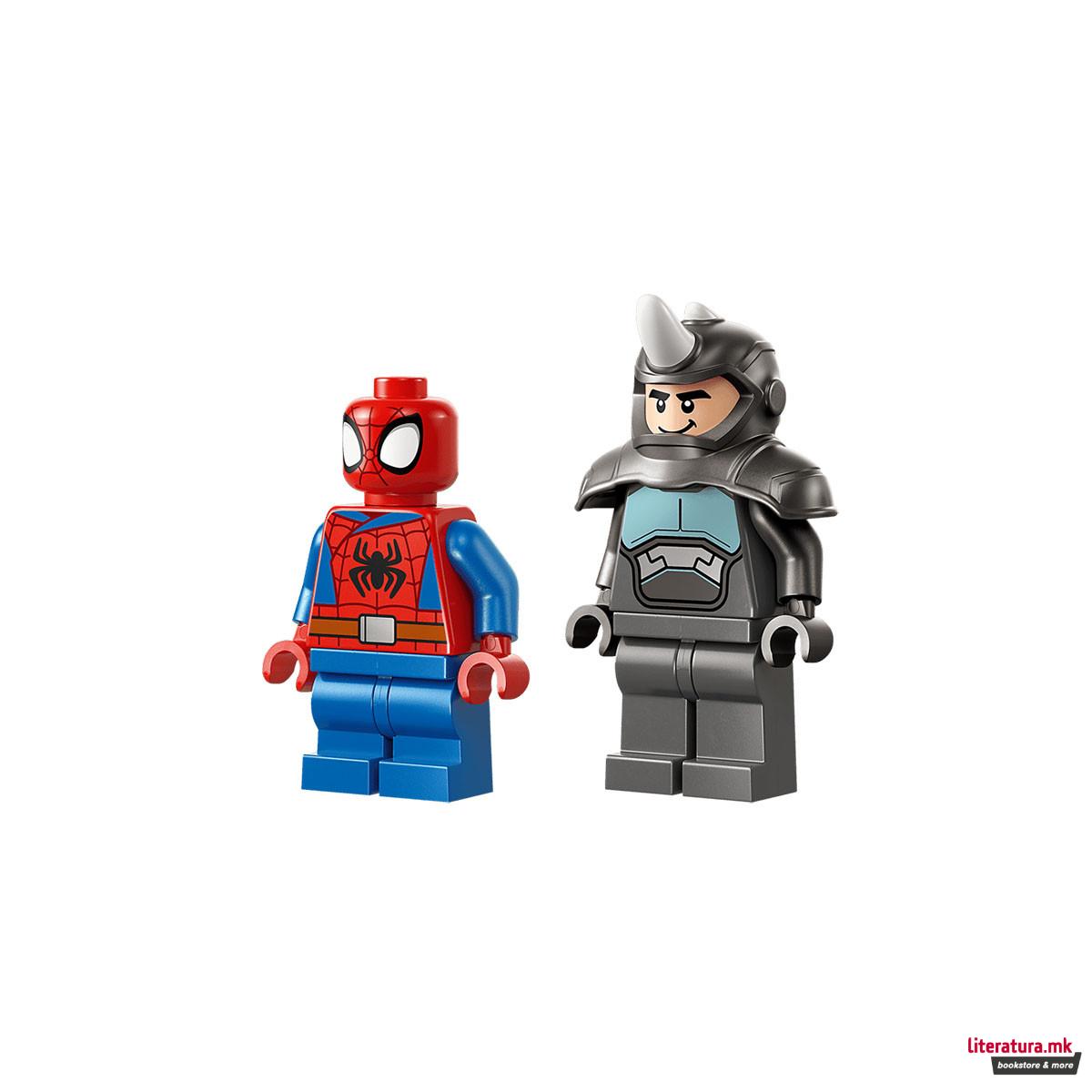 LEGO коцки, Marvel, Spidey on his Motorcycle vs. Rhino 