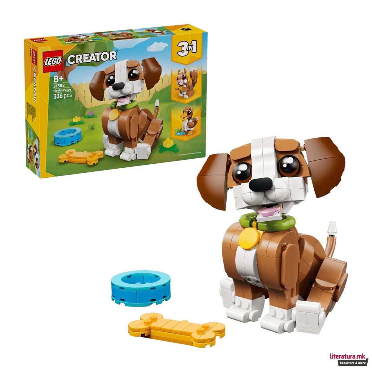 LEGO коцки, Creator 3-in-1, Cute Animals: Playful Puppy Dog 