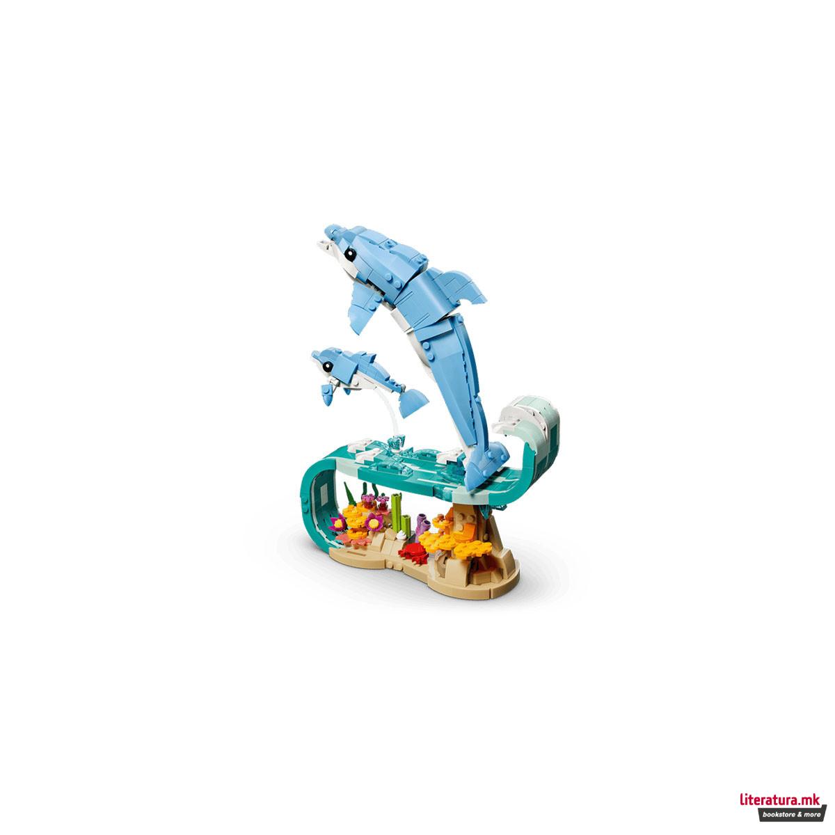 LEGO коцки, Creator 3-in-1, Sea Animals: Beautiful Dolphins 