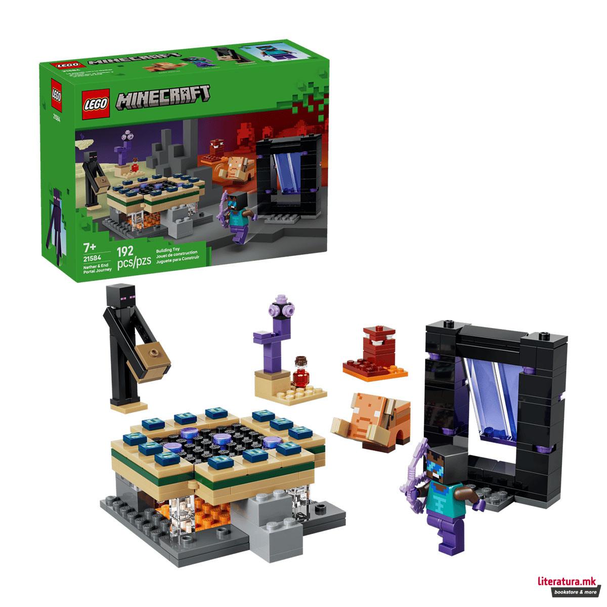 LEGO коцки, Minecraft, Nether & End Portal Journey 