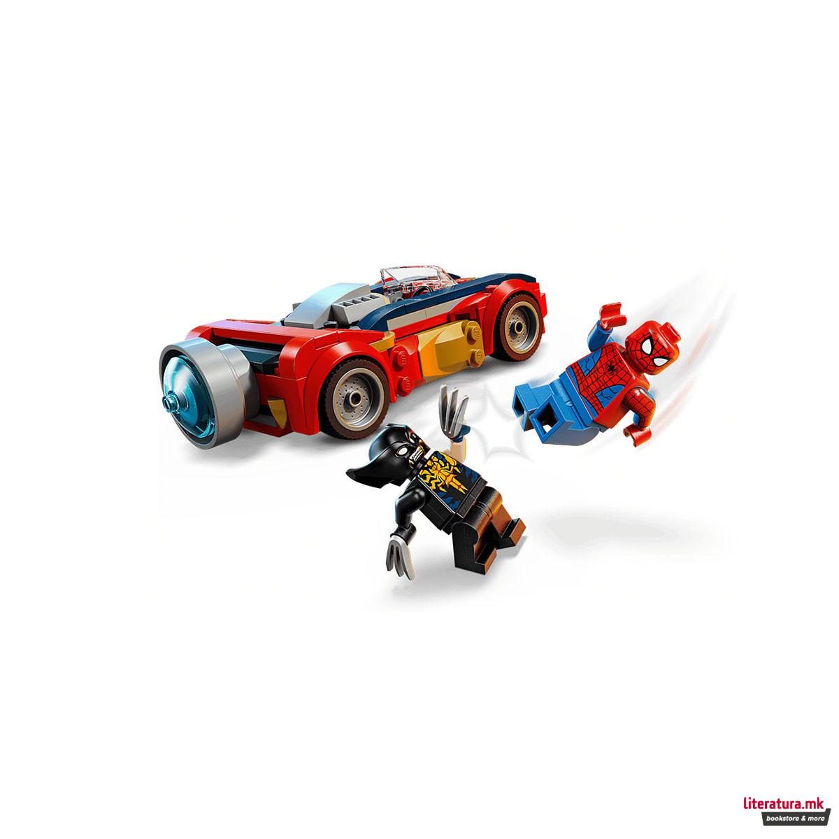LEGO коцки, Marvel, Spider-Man Car vs. Venomized Wolverine 