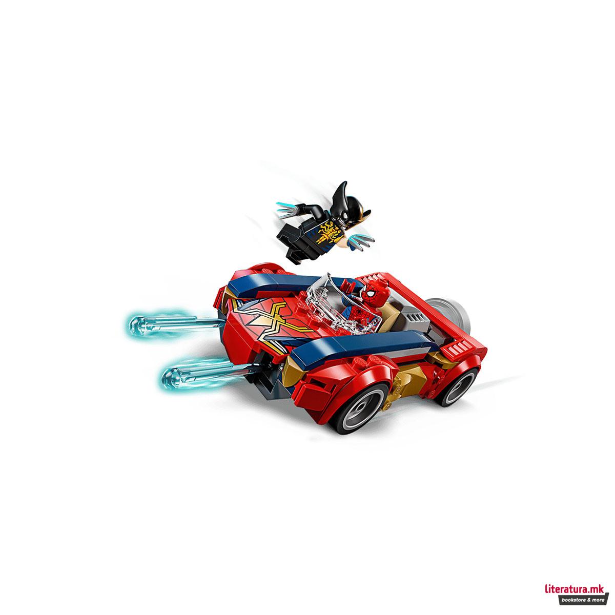 LEGO коцки, Marvel, Spider-Man Car vs. Venomized Wolverine 