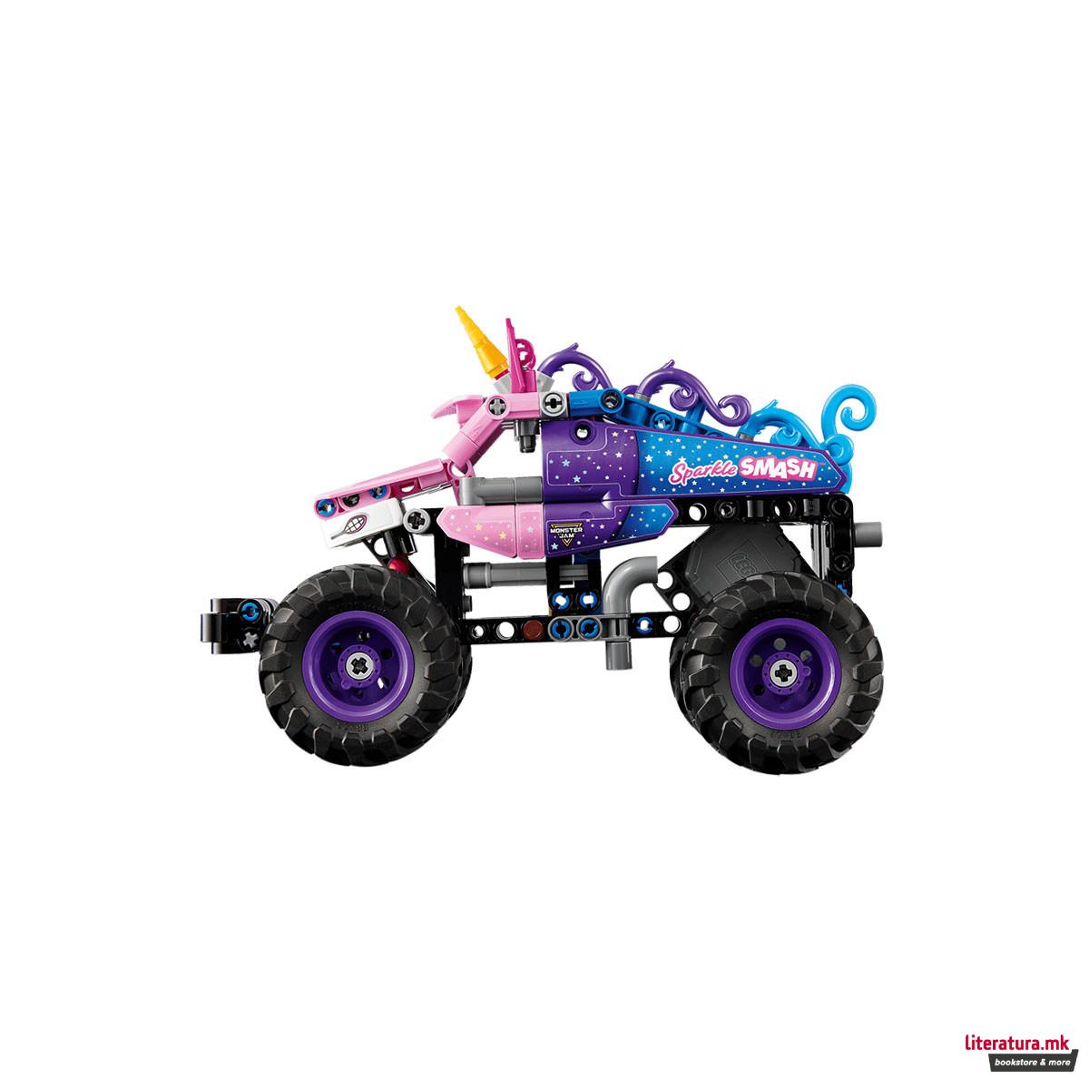 LEGO коцки, Technic, Monster Jam Sparkle Smash Pull-Back 