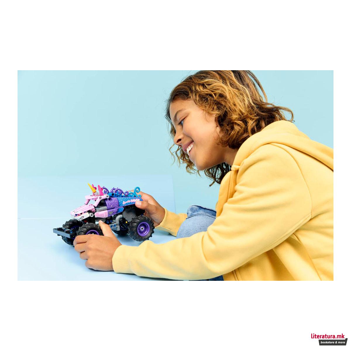 LEGO коцки, Technic, Monster Jam Sparkle Smash Pull-Back 