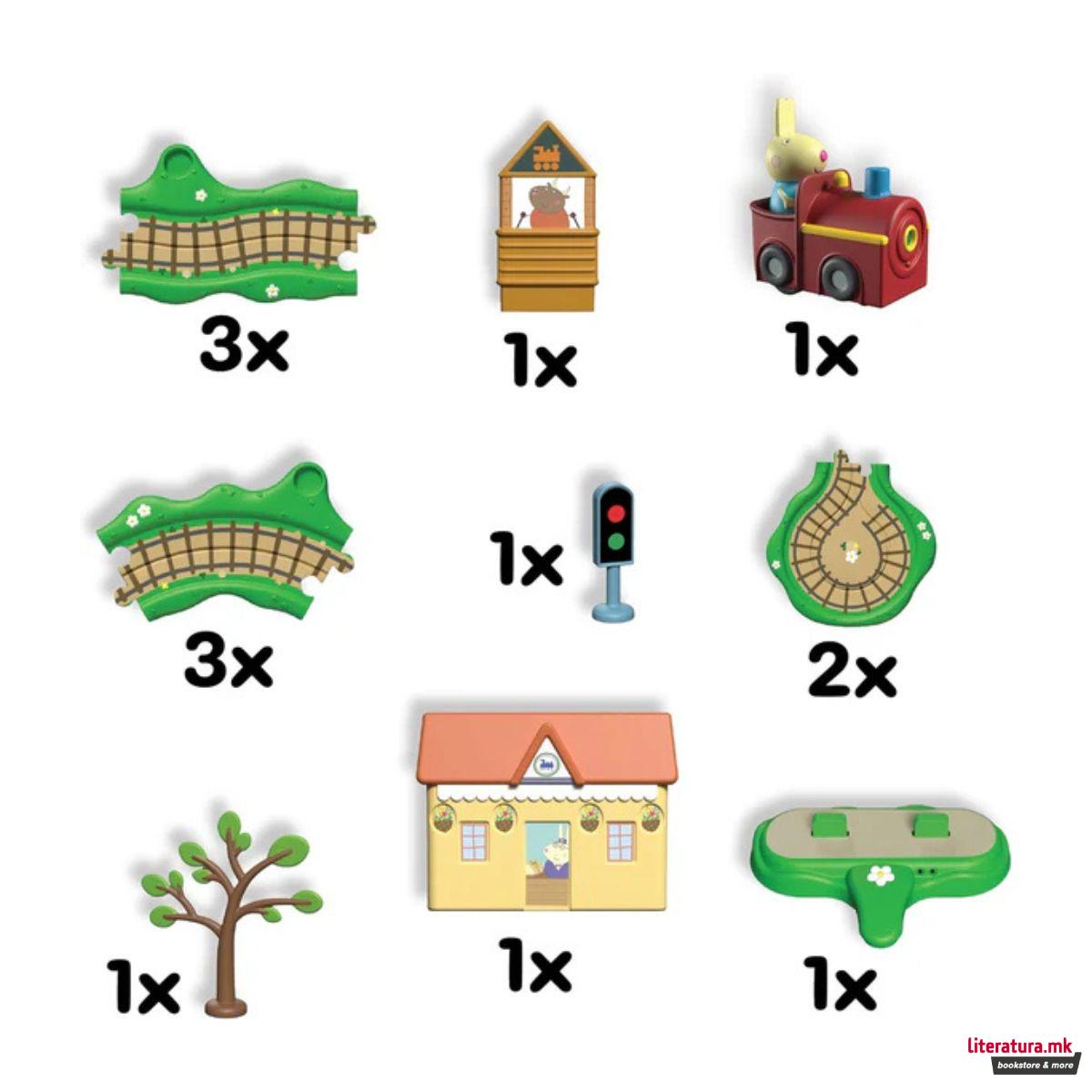 Сет за игра, Peppa Pig: Whizz Around - Clickety Clack Train Set 