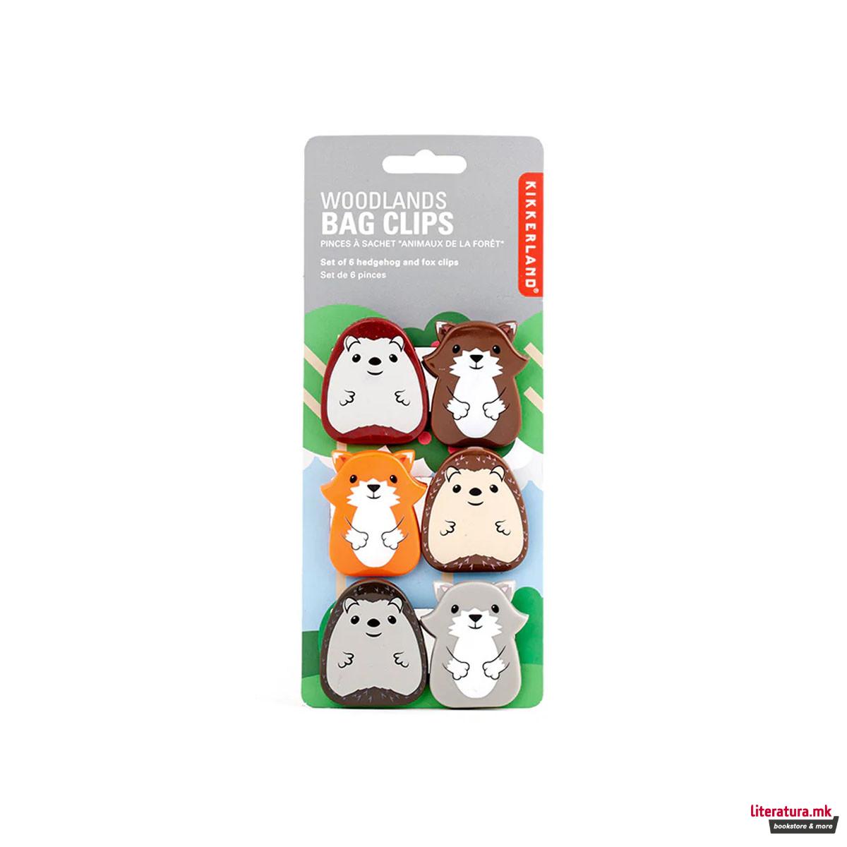 Сет штипки за кесички Woodlands 