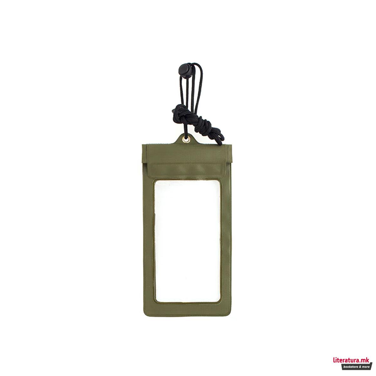 Водоотпорна футрола за телефон - зелена 