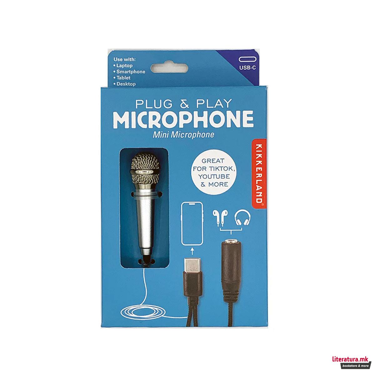 Мини микрофон Plug & Play 