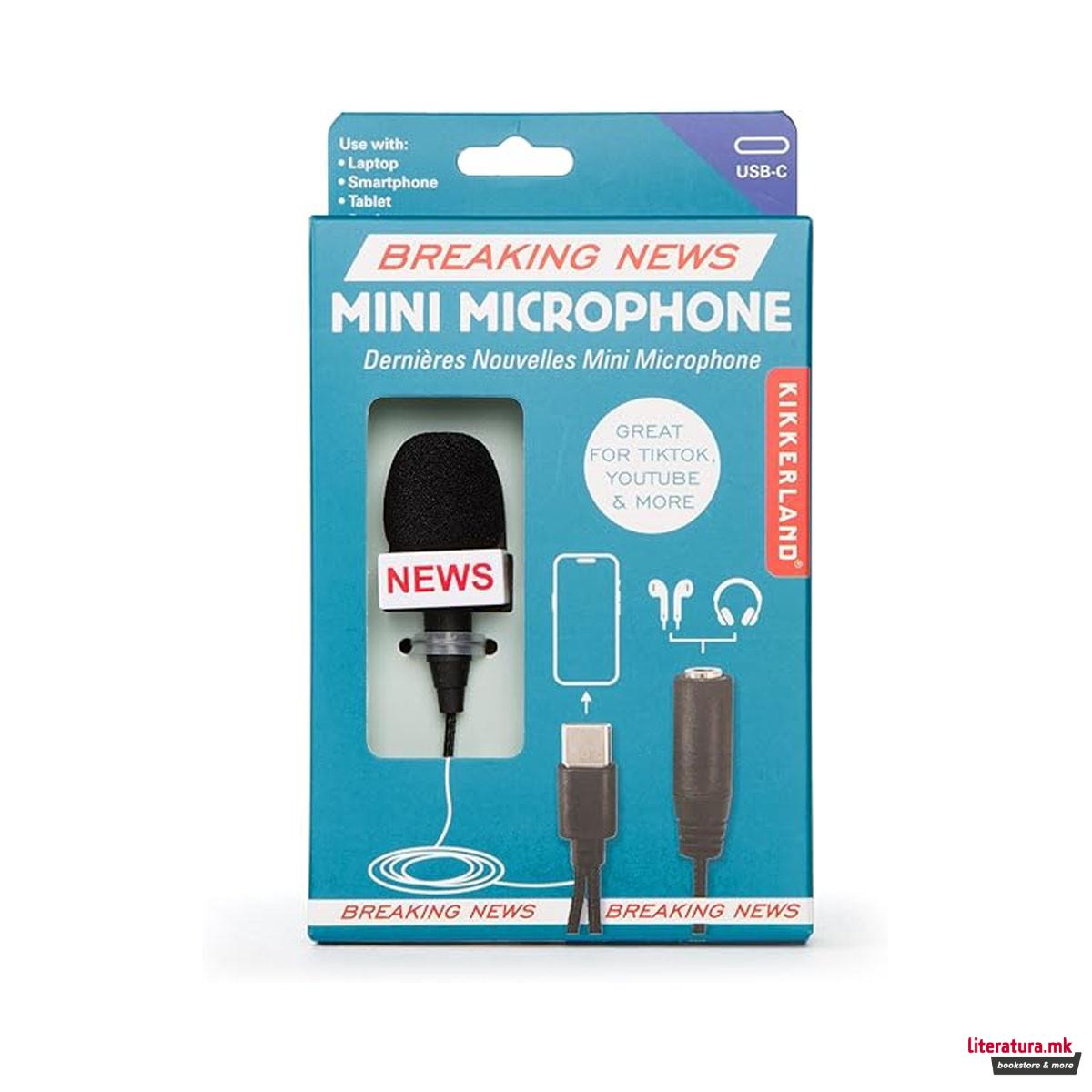 Мини микрофон Breaking News 
