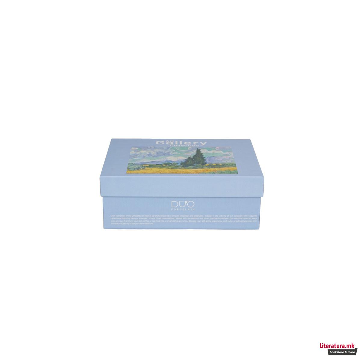 Сет од 2 шолји со тацни Van Gogh - Wheat Field, 110 ml 