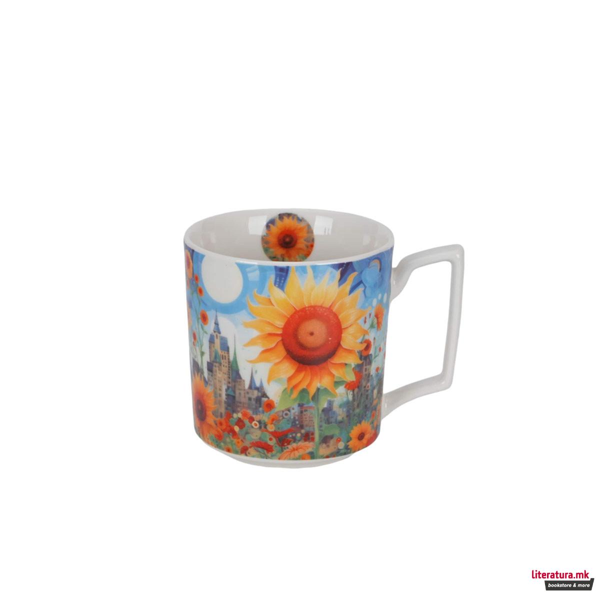 Шолја Modern Art Collection: Sunflower, 450 ml 