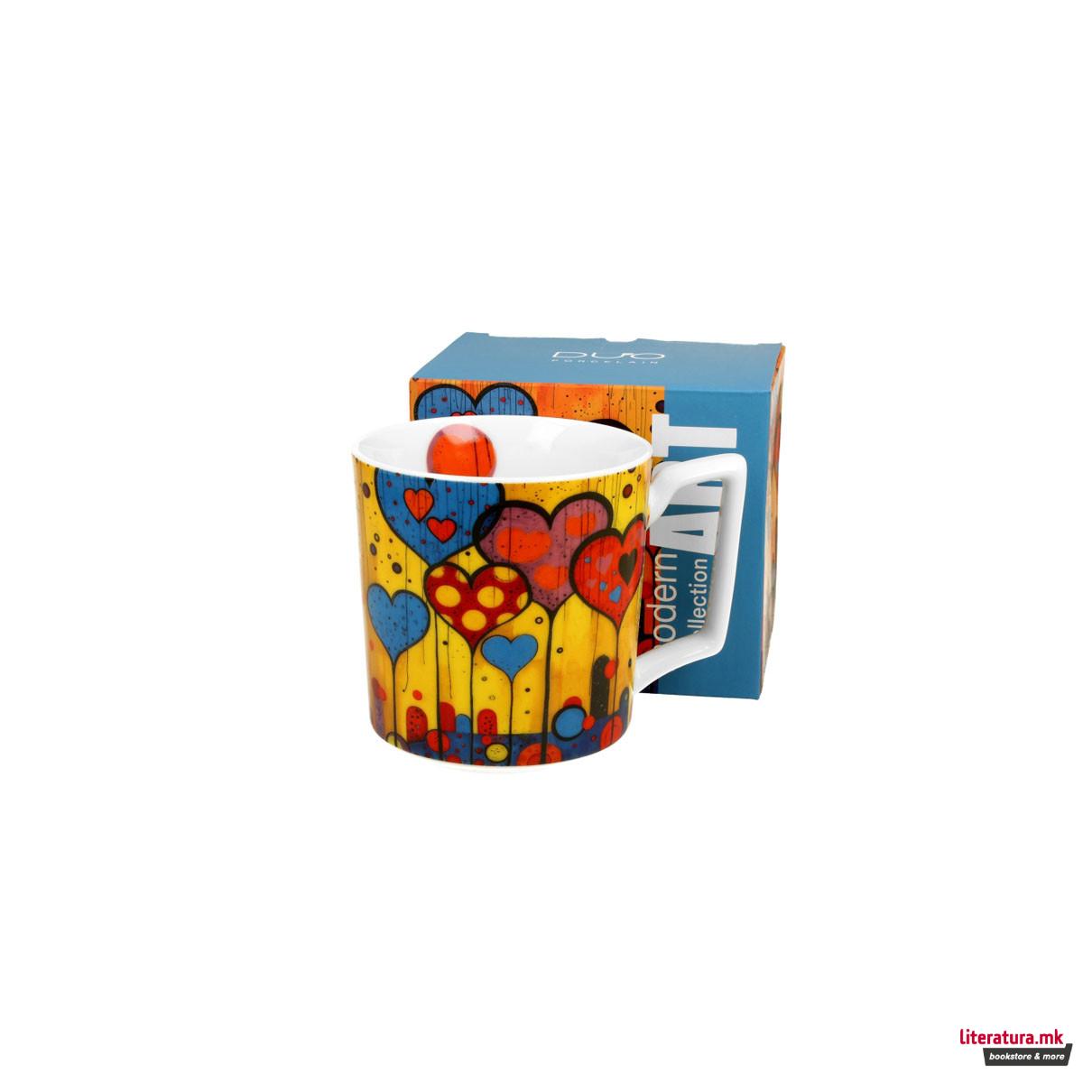 Шолја Modern Art Collection: Hearts, 450 ml 