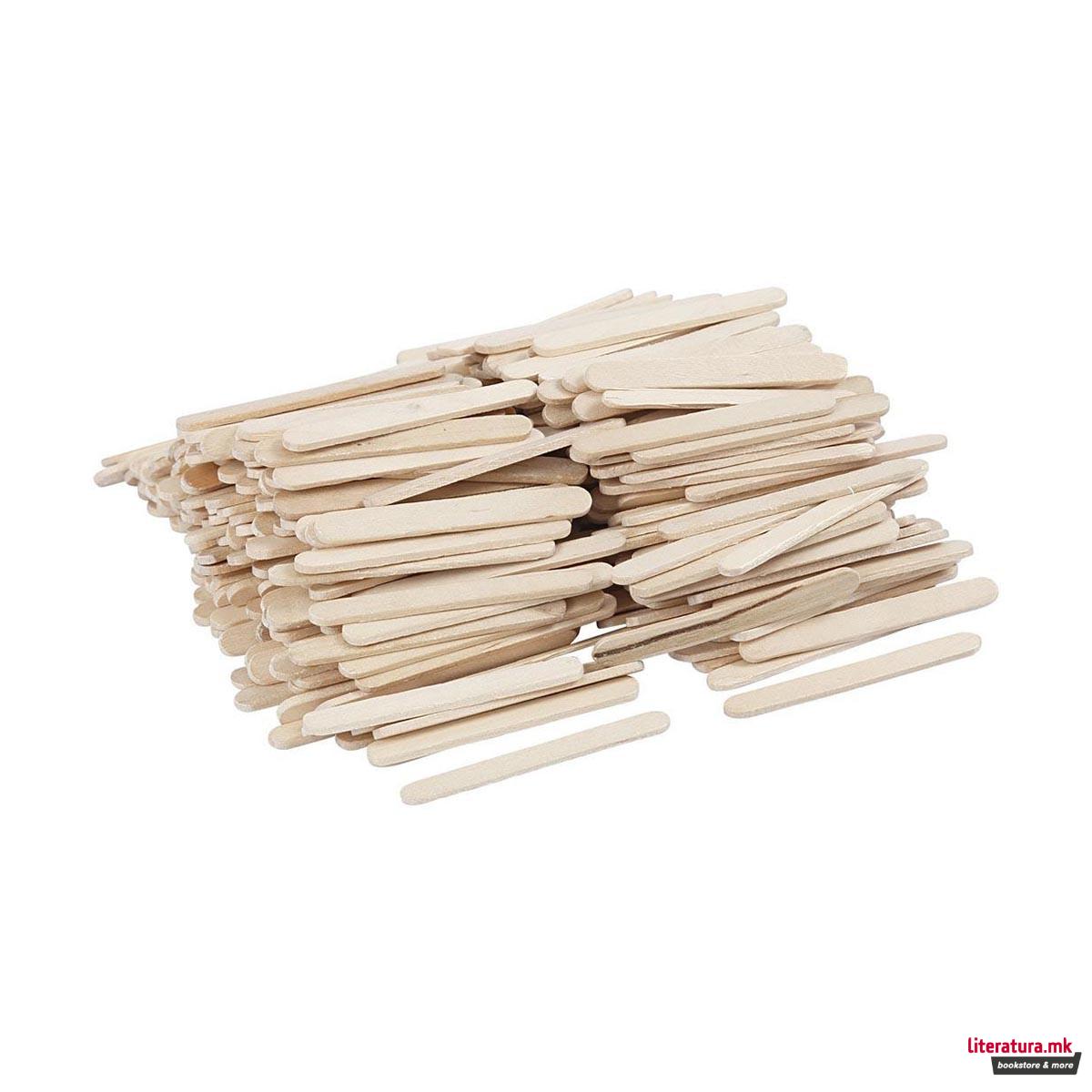 Сет дрвени стапчиња, Ice lolly sticks, 400 x 5.5 цм 