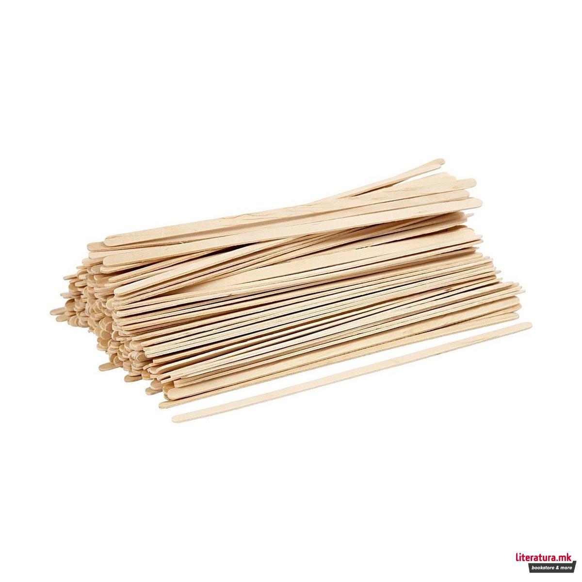 Сет дрвени стапчиња, Ice lolly sticks, 200 x 19 цм 