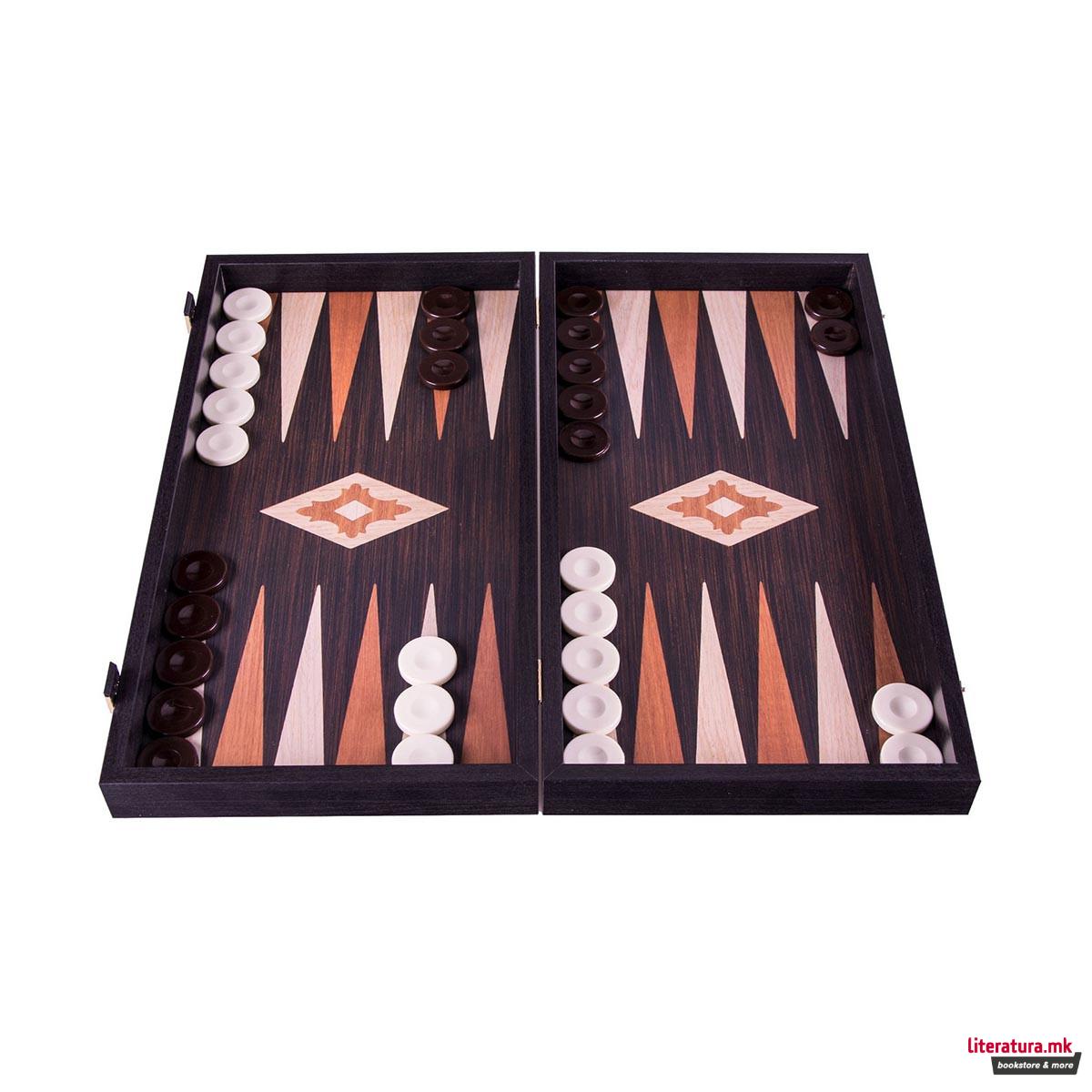 Сет за табла, Wenge Replica Wood, голема 